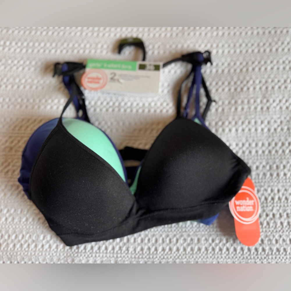 NWT wonder nation double set of bras size 36